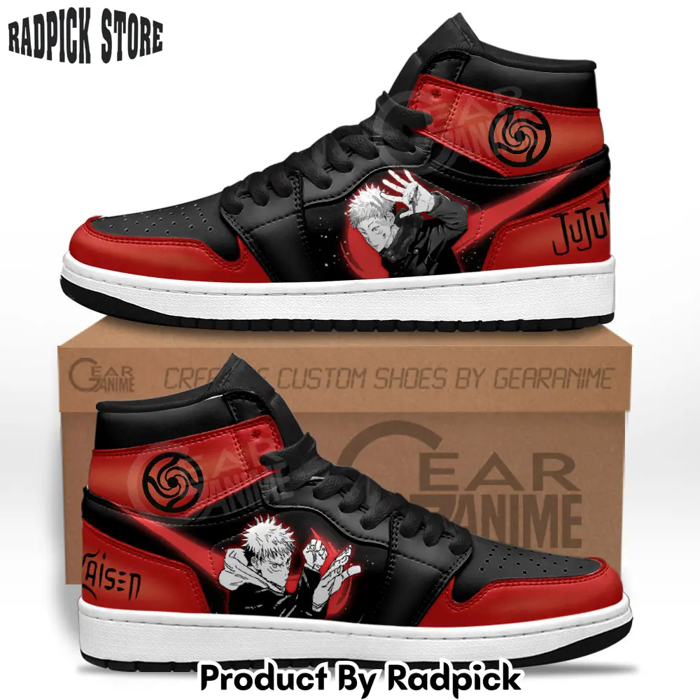 Yuji itadori air jordan high top sneakers custom anime mixed manga  rp0359701